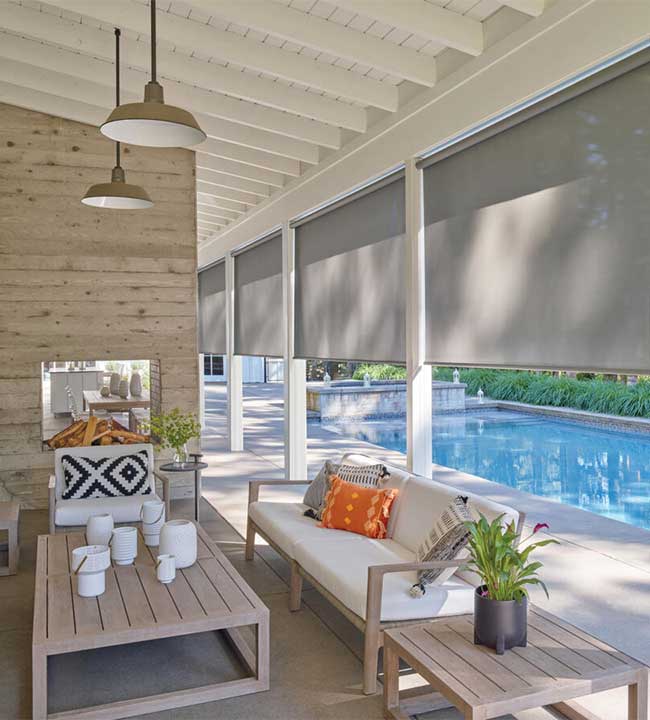 Custom solar shades installed in a Manhattan NYC home