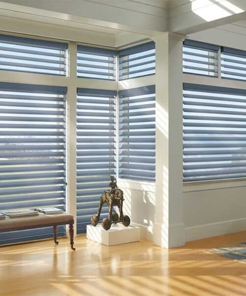 Silhouette window shadings Manhattan apartment